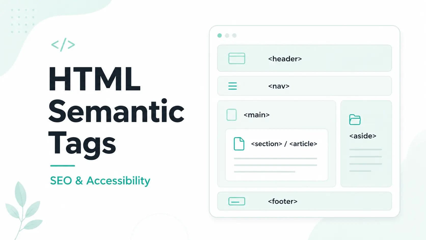 HTML Semantic Tags Explained: Why They Matter for SEO and Accessibility